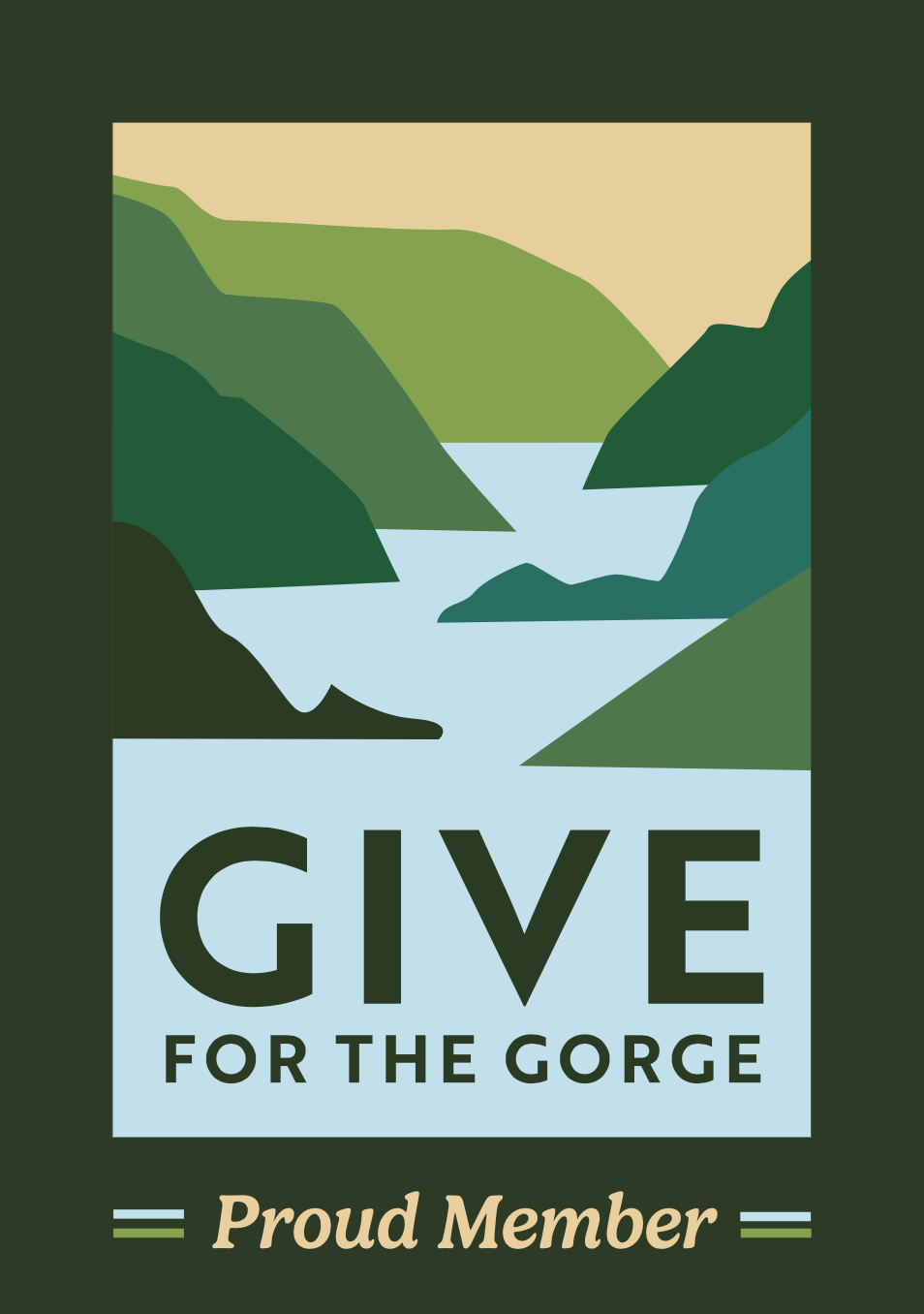 give for the gorge member badge